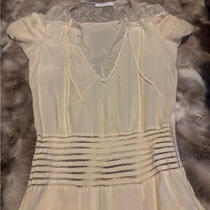Elegant Cream Lace Maxi Dress